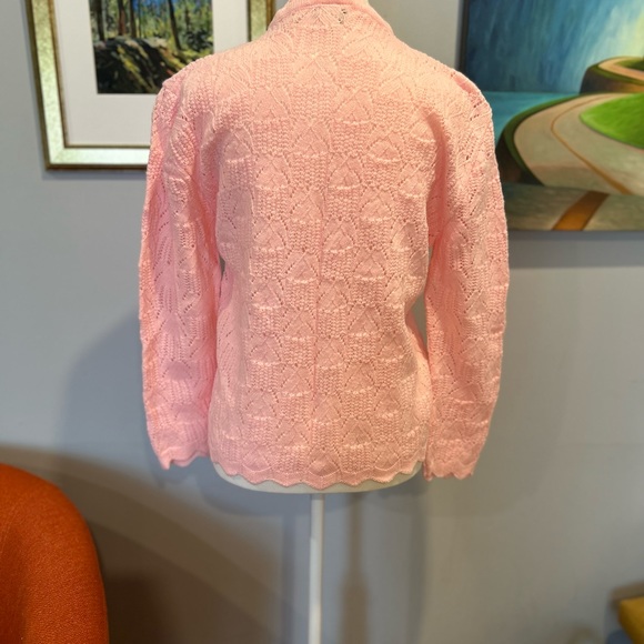 Cuddle Knit vintage 60’s pin up cardigan size M in barbie bubblegum pink NWT - Picture 4 of 9